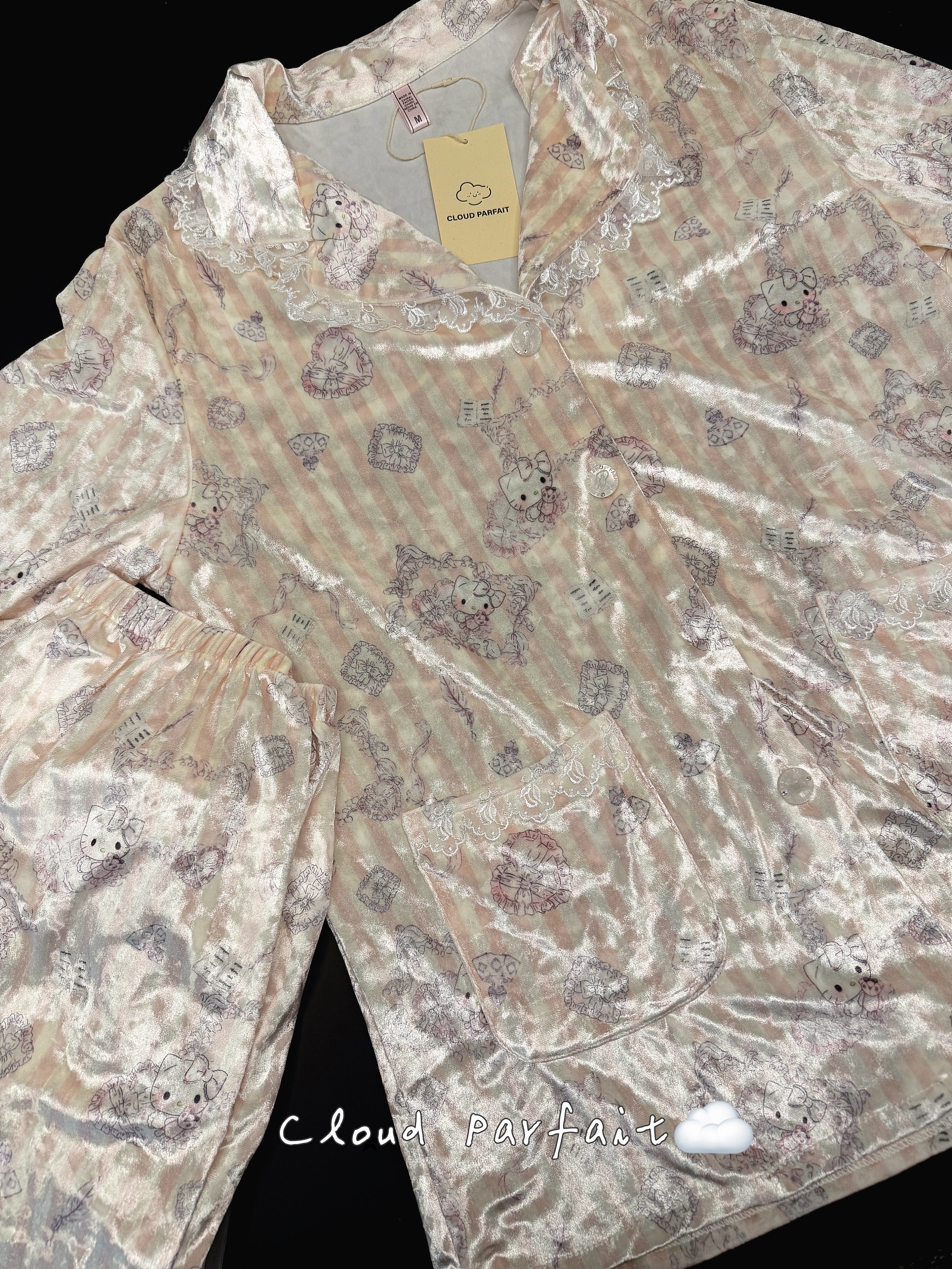 Blush Satin Lounge Set