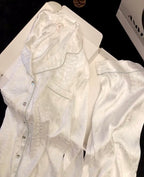 White Jacquard Pajama Set