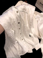 White Jacquard Pajama Set