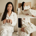 Snowflake Cozy Pajama Set – Soft White