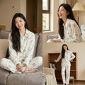 Cozy Dog Print Pajama Set – Cream