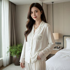 Soft Modal Pajama Set with Lace Detail