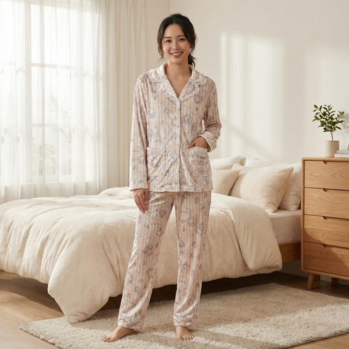 Blush Satin Lounge Set