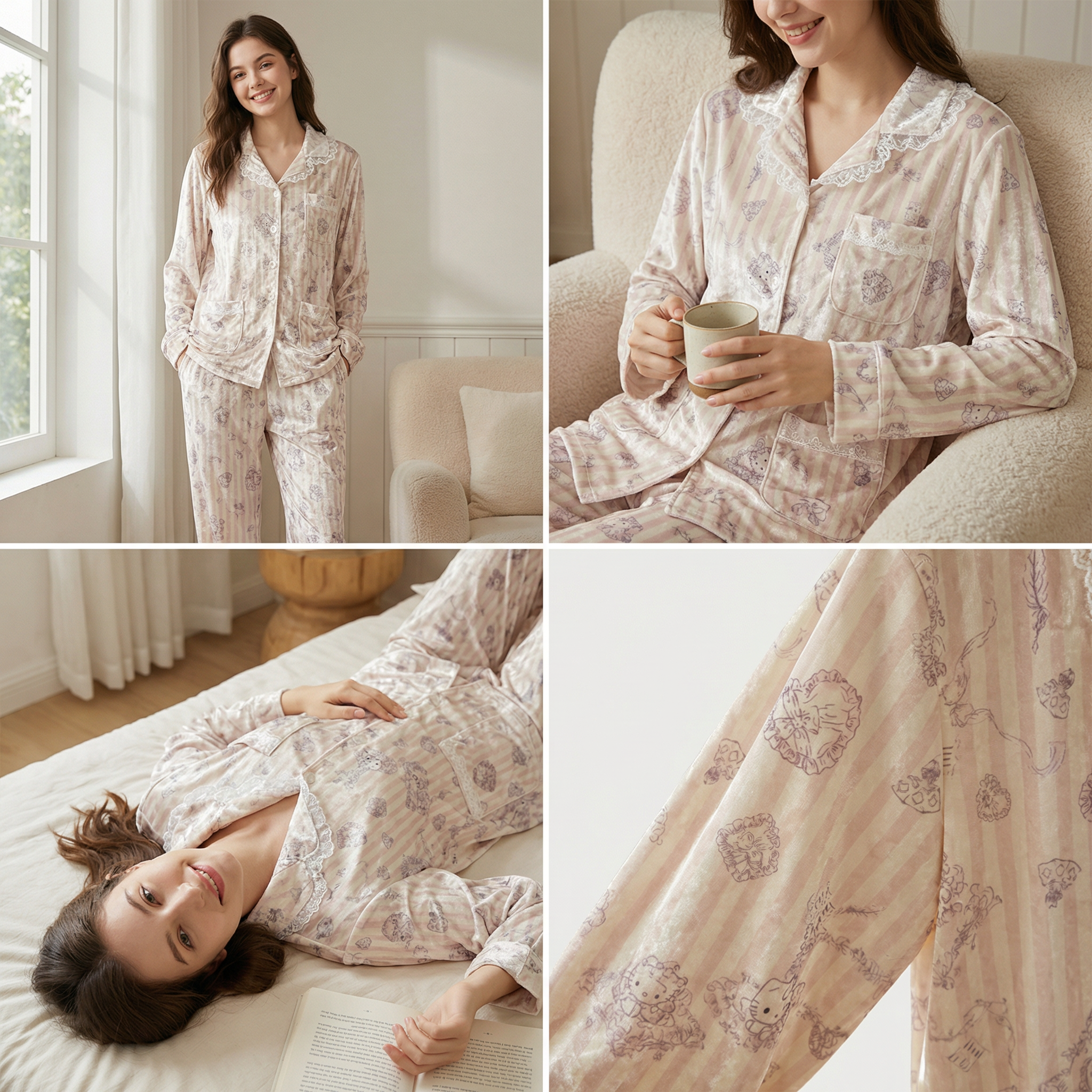 Blush Satin Lounge Set